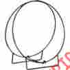 W-1836 Uniflame Blue Rhino Wood Racks Hoops 39 Height Black 728649800613