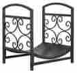 W-1991 Uniflame Deep Graphite Log Holder W Vertical Arched Sides Id 7538
