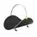 W-3326 Import Woodbasket With Handle Legs Black And Polished Brass Plated 21 Inch