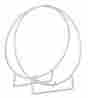 W-7736 Uniflame 36 Stainless Steel Log Hoop 1 2 Solid Stock Carrier Rack 728649801818