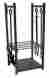 W1052 Uniflame Black Wrought Iron Log Rack With Tools 728649265306