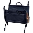 W1125 Uniflame Home Dcor Ring Swirl Black Log Rack 758259976088