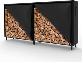 Us-tntnflr96-bwm Walmann 8ft Firewood Rack With Cover Heavy Duty Weather Resistant 60