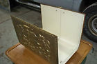 White Brass Fireplace Log Lion Holder Painted Metal Exterior Crests