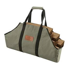 White Duck Outdoors Inc. 810055834167 Tuff Large Firewood Carrier 21 Oz. Heavy Duty Waxed Boat 26 Inch X17 X9 Olive