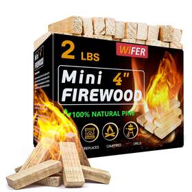 Wifer-4in-mn-2bl Wifer Mini Fire Stick 4ftft Kiln-dried Pine Great Firewood For Stoves Tabletop Pit Bbq