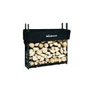 Wood Shelter Fireplace Log Home Outdoor Firewood Black Rack Holder Storage Cover
