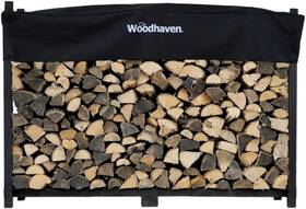 Wr006  Woodhaven 085089002961 6 Foot Black Heavy Duty Firewood Storage Log Rack With Cover Set