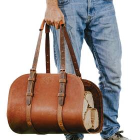 Woodmans Pal 859874005419 Premium Buffalo Leather Log Carrier Luxury Handcrafted Firewood Hea