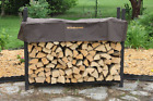 Wr005br The Woodhaven Brown Firewood Rack With Cover 858089002152