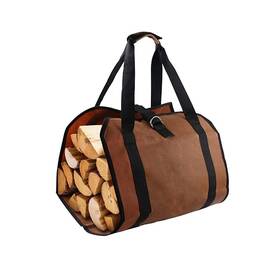 Xhsp 318392843696 Firewood Log Carrier Bag 38 X 18 Inches Large Waxed Canvas Tote