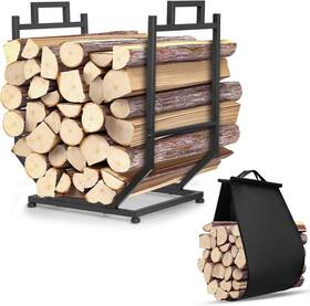 Yengoth 744110151237 Firewood Rack Indoor/outdoor Holder With Carrier Bag Thicken