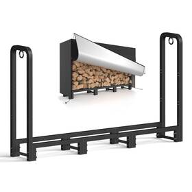 Yfug Go 754003342802 Sunyesyo Firewood Rack Outdoor 40in With Waterproof Cover - Heavy Duty Log