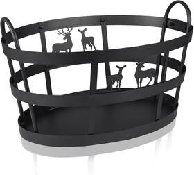 Yoande 445030044038 Indoor Firewood Log Basket Bin Holder Fireplace Decorative Heavy Duty