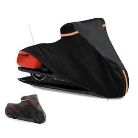 Youkaver 717496352772 Full Enclosed Motorcycle Cover With 107 Inch L X 43 W 58 H Black-full