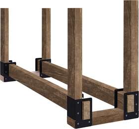Zhi006 Zhi 711181658408 Zhitaoxun 4 Pack Firewood Log Storage Rack Bracket Indoor Outdoor Adjustable Hea