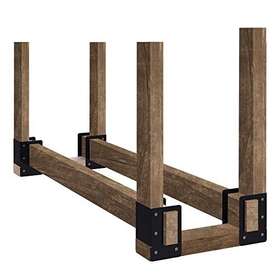 Zhitaoxun 768461776598 4 Pack Firewood Log Storage Rack Bracketindoor Outdoor Adjustable Heavy Duty