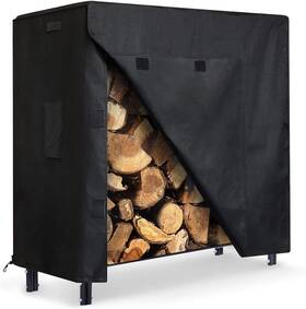 Dt10zz1s000 Zncmrr Firewood Log Rack Cover 4 Feet 600d Oxford Heavy Outdoor Waterproof Black