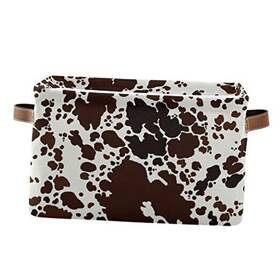 G301223876p505c540s1094 Zzcshop Storage Basket Collapsible Toy 15 L X 11 W 9.5 H Inches-2pcs Cow Print