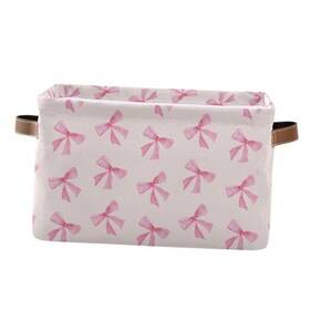 G378175165p505c540s1092 Zzcshop Pink Storage Basket Collapsible Toy 15 L X 11 W 9.5 H Inches-1pcs Bow