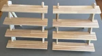 Lot Of (2)- Display Riser, Wooden 4 Tier Stand Organizer, Pure Large Shelf. Fixed Price $29.99.