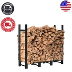 Elegant 4FT Firewood Storage Rack Heavy-duty Metal Stand For Fireplace & Patio. Fixed Price $78.84.