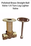 Ball Valve Gas 1/4 Turn Polished Brass 1/2 Jones Stephens L75-043. Fixed Price $45.00.