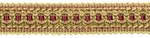 Copro 1" Imperial Collection Gimp Braid Trim, Burgundy Gold 5 Yards. Fixed Price $17.95.