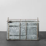Hearth & Galvanized Metal Storage Bin W/ Magnolia Side Handles, Large. Fixed Price $39.99.