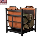 Mission Log Bin W/ Carrier Alloy Steel Firewood Storage Round Oval Square New. Fixed Price $113.70.