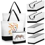 40 Pcs Blank Canvas Tote Bags Bulk And Makeup Large Cotton Zipper Reusabl.... Fixed Price $149.97.