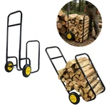 Firewood Log Cart Carrier Outdoor Indoor Steel Rolling Rack Storage Mover. Fixed Price $42.85.