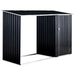 Firewood Storage Shed Outdoor Galvanized Steel Log Rack Shelter Anthracite. Fixed Price $194.10.