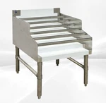 New 24" Commercial Stainless Steel Undercounter Sink Liquor Display Rack Bar Nsf. Fixed Price $455.00.