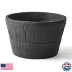 Arbora 16 Whiskey Barrel Polyresin Indoor And Outdoor Planter Textured Wood. Fixed Price $142.24.