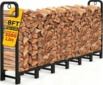 Amagabeli 8FT Firewood Rack Outdoor Heavy Duty Logs Holder For Fireplace Ind. Fixed Price $121.99.