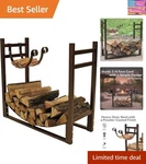 Sunnydaze 33" Indoor Firewood Rack With Kindling Log Holder Heavy-duty Outd.... Fixed Price $127.20.