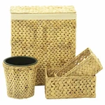 Bathroom Set 4 Piece Storage Laundry Basket For Organizing Water Hyacinth Vidaxl. Fixed Price $84.99.