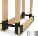Adjustable Firewood Brackets Heavy Duty Black For Indoor Outdoor Use 2 P.... Fixed Price $40.99.
