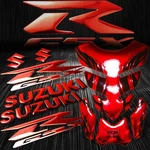Chrome Red Tribal Fire Gas/fuel Tank PAD+3D 6" Logo&letter+gsxr Emblem Sticker. Fixed Price $29.77.