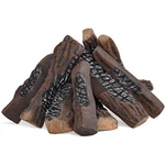Igoheals 10 Pcs Gas - Large Realistic Ceramic Fireplace Set Heat. Fixed Price $110.15.