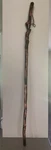 Carved Dogwood Cane With Vine Wrapped Spiral Handle Raw Hide Hanger 38. Fixed Price $42.00.