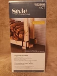Style Selections Log Brackets Matte Black FINISH-4 Count. Fixed Price $27.95.