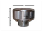 Superior Wood Burning Chimney Pipe Cap Round Top With Louvered Screen RLT-8DM. Fixed Price $135.00.
