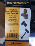 Hearthmaster Pro-flex PF-952-KIC Blk Plated Keyed Gas Fireplace Angle Valve Kit. Fixed Price $18.99.