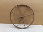 Vtg Antique Primitive Steel Spoke Wagon Wheel Cart Implement Plow Farm Decor 26. Fixed Price $59.99.