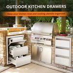 Garvee Outdoor Kitchen Drawers Paper Holder 3-LAYER Access Stainless Steel Bbq. Fixed Price $178.55.