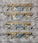 Alpine Hardware Stainless Steel Euro Bar Cabinet Handle Pull Brass (4-PACK)NEW. Fixed Price $10.00.