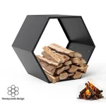 20 Metal Rack Outdoor Indoor Hexagon Log Holder. Fixed Price $69.99.