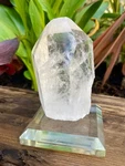 Quartz Crystal Generator Clear Brazil Glass Display Base. Fixed Price $40.40.